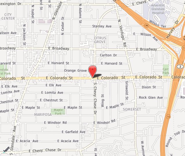 Location Map: 1141 E. Glendale, CA 91205